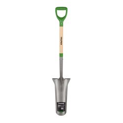 Truper Tru-Tough 48 in. Steel Round Drain Spade Wood Handle