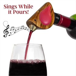 Totally Bamboo Red Acacia Wood/Stainless Steel Bird Bottle Pourer