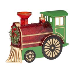 Roman Holiday LED Multicolored Musical Village with Santa Train Table Decor 6.25 in.