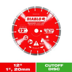 Diablo 12 in. D X 1 in. X .110 in. thick Diamond Segmented Masonry Cut-Off Disc