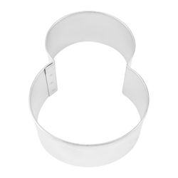 R&M International Corp #8 4 in. W X 6 in. L Cookie Cutter Silver 1 pc
