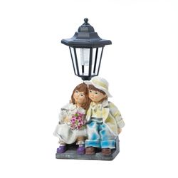 Summerfield Terrace Polyresin 12.75 in. H Sweet Couple Outdoor Solar Decor