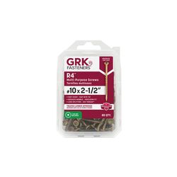 GRK Fasteners No. 10 X 2-1/2 in. L Star Climatek W-Cut Multi-Purpose Screws 80 pk