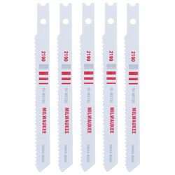 Milwaukee 3-5/8 in. Bi-Metal U-Shank Metal cutting Jig Saw Blade 14 TPI 5 pk