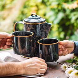 Granite Ware Outdoors Black Coffee Pot 3 pc