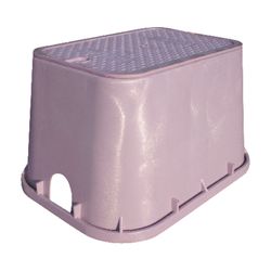 NDS 14 in. W X 19 in. D X 12 in. H Rectangular Valve Box with Overlapping Cover Purple
