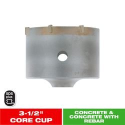 Diablo 3-1/2 in. Carbide Tipped SDS-Plus Core Bit