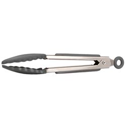 Tovolo Charcoal/Silver Silicone/Stainless Steel Mini Tongs
