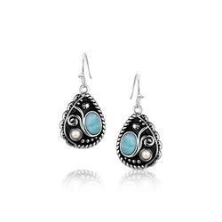 Montana Silversmiths Women's Cowgirl Credo TQ Drop Earrings