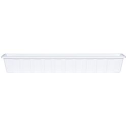 Novelty Poly Pro 5 in. H X 36 in. W X 8 in. D PP Plastic Poly Pro Flower Box White