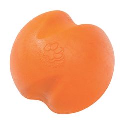 West Paw Zogoflex For Dog Orange Plastic Jive Ball Dog Toy Large 1 pk