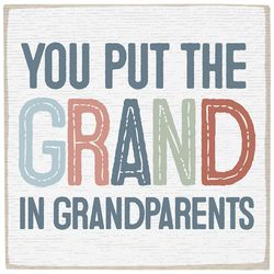 Sincere Surrounding Grand Grandparents Magnet Wood/MDF 1 pk