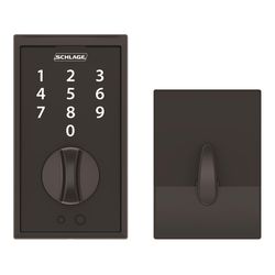 Schlage BE Series Matte Black Zinc Touchscreen Deadbolt