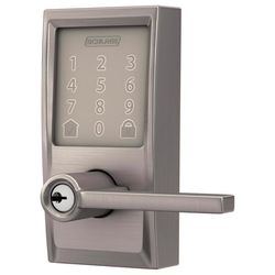 Schlage Encode Satin Nickel Metal Wi-Fi Deadbolt with Latitude Lever