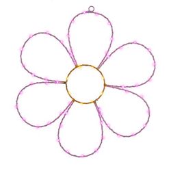 Celebrations Daisy Flower Silhouette Window Decor Metal 1 pk