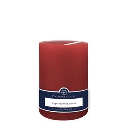Colonial Candle Red Unscented Scent Pillar Taper Candle