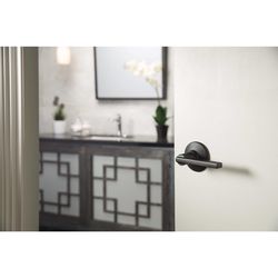 Schlage Latitude Matte Black Passage Lever