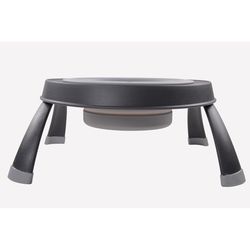 Dexas Gray Rubber 4 cups Elevated Pet Feeder For Cats/Dogs