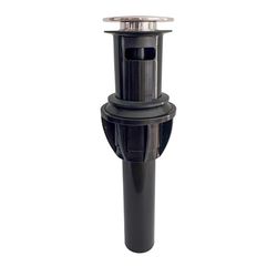 Keeney 1-1/4 in. Brushed Nickel Plastic Push Button Drain with Overflow