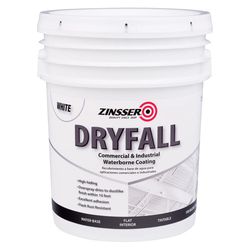 Zinsser DryFall Flat White Water-Based Commercial and Industrial Waterborne Coating Interior 5 gal