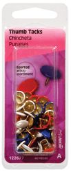 HILLMAN Anchor Wire 0.375 in. L Assorted Steel Thumb Tacks 40 pk