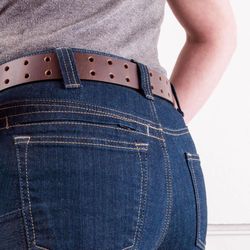 Dovetail Workwear Leather/Metal Belt 1-1/4 in. W Brown