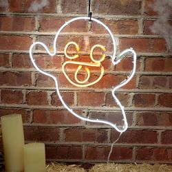 Alpine Ghost with Flashing Mouth Halloween Decor