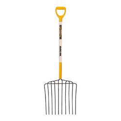 True Temper 46.25 in. 10 Tine Steel Rake Wood Handle