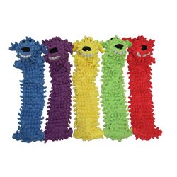 Multipet Loofa For Dog Assorted Plush Floppy Light Weight Dog Toy Medium 1 pk
