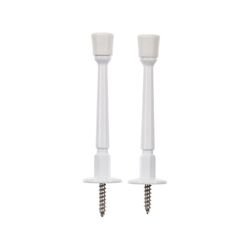 Ace 3 in. W Metal White Rigid Door Stop Mounts to door and wall 1.8 in.