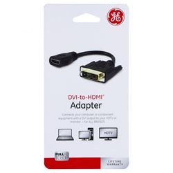 GE HDMI to DVI Video Adapter 1 pk