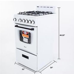 Avanti 2.1 cu ft White Gas Range 750 W