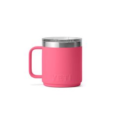 YETI Rambler 10 oz Tropical Pink BPA Free Ceramic Lined Stackable Mug with MagSlider Lid