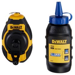 DeWalt Blue Compact Chalk Line Reel Kit 50 ft. Braided