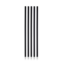 True Black Plastic Cocktail Straws