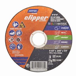 Norton Clipper 4-1/2 in. D X 7/8 in. X .045 in. thick Aluminum Oxide/Silicon Carbide Classic Cut-Off