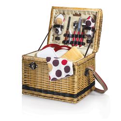 Picnic Time Yellowstone 12.5 in. L X 8.5 in. W X 16.5 in. H Brown Picnic Basket