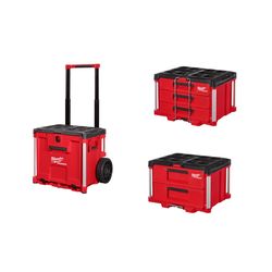 PACKOUT Rolling Drawer w 2-Drawer and 3-Drawer Tool Box 3PC Stack