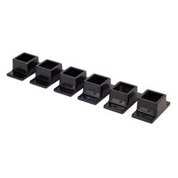 Fortress Building Products Athens 1 in. H X 1 in. W X 1  L Black Aluminum Railing Connectors