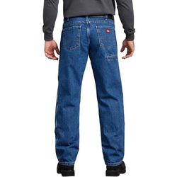 Dickies Men's Denim Double Knee Jeans Stonewashed Indigo Blue 36x34 5 pocket 1 pk