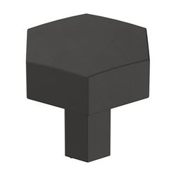 Amerock Caliber Contemporary Hexagon Cabinet Knob 1-1/4 in. D 1-3/16 in. Matte 1 pk