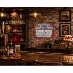 Desperate Enterprises Anheuser-Busch Budweiser 16 in. H X 12.5 in. L Tin Sign