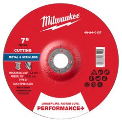 Milwaukee 7 in. D X 7/8 in. X 3/32 in. thick Metal Cut-Off Wheel 1 pc