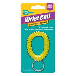 Lucky Line Vinyl Assorted Wrist Coil Keychain