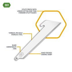 Outdoor Edge Stainless Steel Utility Replacement Blade Set 3 in. L 6 each