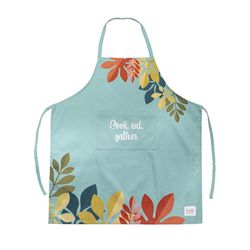 Krumbs Kitchen Homemade Happiness 1 pocket Teal Cotton Apron