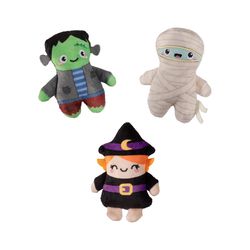 Pet Shop by Fringe Studio Multicolored Plush Ghouls Wanna Have Fun Dog Toy 3 pk