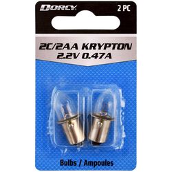 Dorcy 2C/2AA Clear Krypton Flashlight Bulb 2.2 V Bayonet Base
