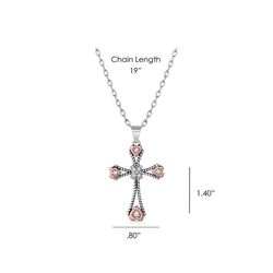 Montana Silversmiths Women's Faith In My Heart Cross Silver Necklace