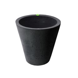 Algreen 16.5 in. H X 16 in. W X 16 in. D Plastic Crete Planter Black